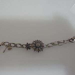 Vintage Silver Floral Bracelet